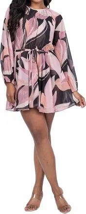 Misa Anthea Dress In Moody Abstract Flora