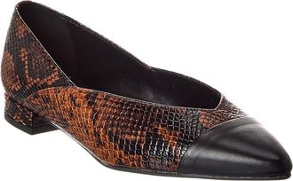 Bruno Magli Parma Snake-Embossed Leather Flat