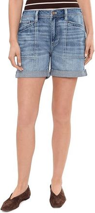 Liverpool L.A. 5 Mid-Rise Elastic Back Roll Cuff Shorts Womens Shorts Isla Vista : 16 5, Cotton/Polyester