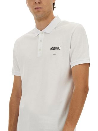 Moschino Cotton Piqu&eacute; Polo - White