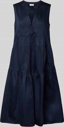 Milano Milano Italy Midikleid mit Tunikakragen in Dunkelblau, Gr&ouml;&szlig;e 40