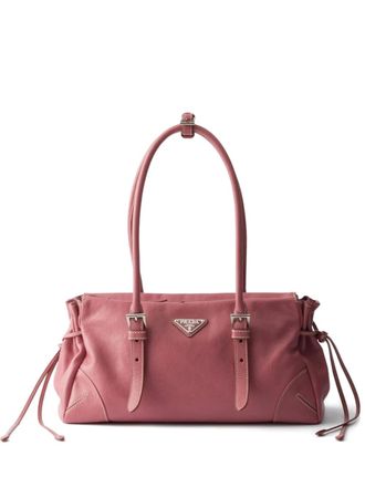 Prada medium leather tote bag - Pink