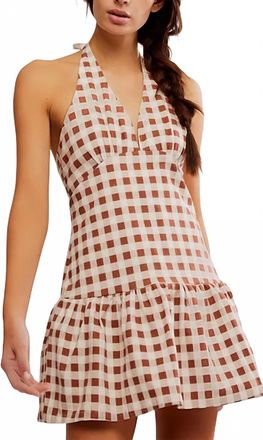 Free People Cecil Mini Dress In Brn Patina