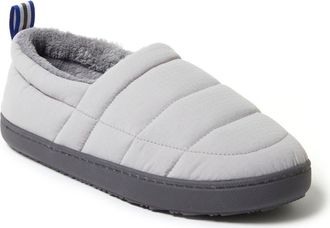 Dearfoams Cullen Ripstop Closed Back Slipper in Grey at Nordstrom, Size X-Large
