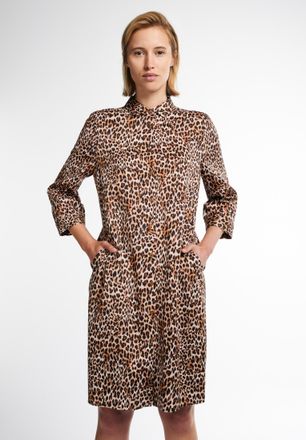 Eterna Hemdblusenkleid ETERNA LOOSE FIT, Damen, Gr. 42, N-Gr, beige, 100% Baumwolle, Kleider Hemdblusenkleid