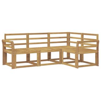 vidaXL Conjunto De Sof&aacute;s De Exterior 4 Pcs Blanco 190 X 130,5 X 73 Cm Vidaxl