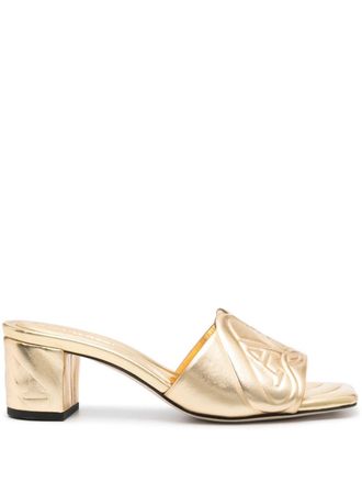 Alexander McQueen Seal open-toe sandals - Gold