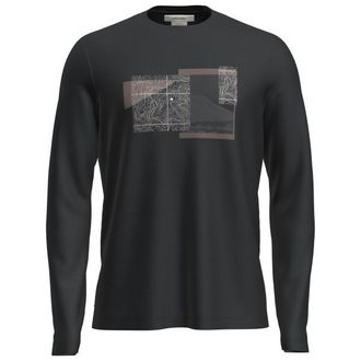 Icebreaker Merino 150 Tech Lite L/S Tee Peak Balance Merinolongsleeve f&uuml;r Herren | schwarz
