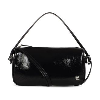 Courr&egrave;ges Handbags, female, Black, Size: ONE SIZE Soft Naplack Camera Bag