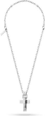 Police Heren Ketting Kruis Hanger Metaal Grijs 500mm Gear Peagn 2211512 - Heren - Kettingen - Grijs - ONE Size - Accessoires