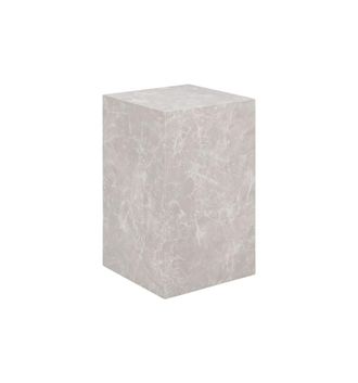 Moloo Mesa de centro con efecto mármol beige 30x30 cm