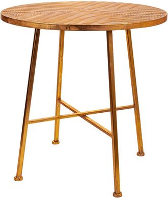 Wanderlust Deco Wanderlust Deco - Mesa De Centro De Metal Dorado 60x60x60.5