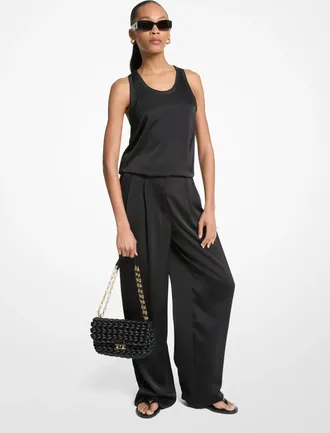 Michael Kors Drapey Satin Wide Leg Pants