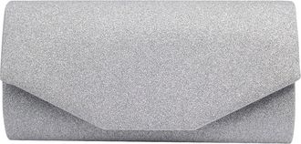 Generic Womens Glitter Evening Clutch Bag - Sparkly Wedding & Party Handbag with Detachable Shoulder Chain, Elegant Prom Purse for Ladies (Silver)