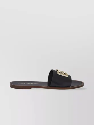 Dolce & Gabbana leather slide sandals