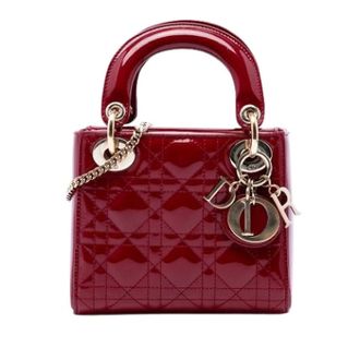Dior Pre-owned Lady Dior - Dames - Pre-owned - Rood - Maat: ONE Size Leer
