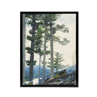 Artery8 Winslow Homer Old Settlers Framed Canvas Wall Art Print | Size: W24 x H32