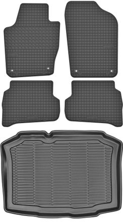 OEM Juego De Alfombrillas De Goma Para Coche Y Maletero Para Seat Ibiza Iv Hatchback (2008-2017)