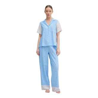 DKNY Pijama a cuadros - Nightwear & Lounge - Mujer - Azul - XS