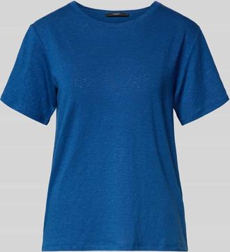 Max Mara Regular Fit T-Shirt aus Leinen-Mix Modell PELOTA in Marine, Gr&ouml;&szlig;e XL