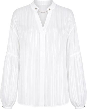 Liu Jo Viscose Pliss&eacute; Blouse - female - Liu Jo - Blouses - White - XL - Blouses & Shirts