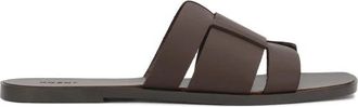Kazar Tasmania Slide - Dames - Sandalen - Bruin - 37 EU - Leer - Schoenen