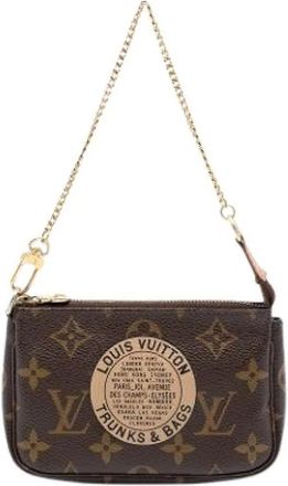 Louis Vuitton Pre-owned Mini Pochette Accessoires - Dames - Vintage Mini Tas - Bruin - ONE Size - Vintage