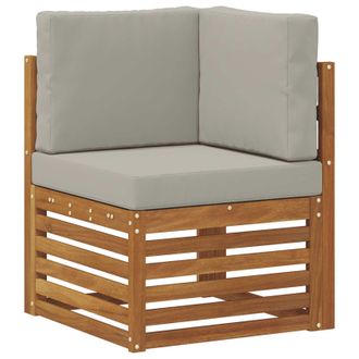vidaXL Sof&aacute; De Esquina Para Exteriores Madera De Acacia S&oacute;lida Natural Vidaxl