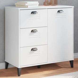 Berkfield Home Sideboard VIKEN White 80x40x80 cm Engineered Wood | Size: 80 x 40 x 80 cm