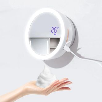 OEM Dispensador Autom&aacute;tico De Jab&oacute;n Espumoso Con 3 Niveles Ajustables, Montaje En Pared, Espejo, Resistente Al Agua Y Dise&ntilde;o Moderno Para Ba&ntilde;o (blanco)