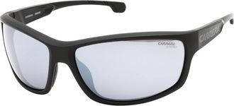 Carrera Unisex Caraduc Black Grey Framed Silver Mirror Lensed Sunglasses - One Size
