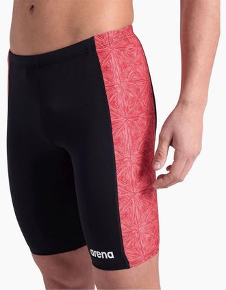 Arena Mens Abstract Tiles Swim Jammer - Multi/Black - Size: 32/29/28