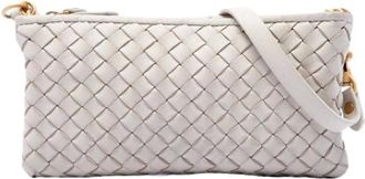 Bottega Veneta Borsa a tracolla in nappa intrecciata Pre-owned - - Pre-owned - Donna - Bianco - ONE SIZE