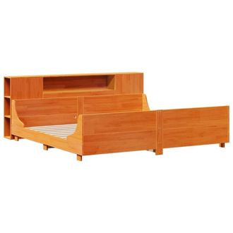 Berkfield Home Full Bed Frame without Mattress Wax Brown 200x200 cm Solid Wood Pine