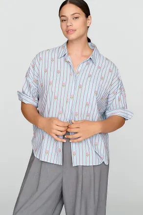 Maeve Mabel Boxy Oxford Shirt Top