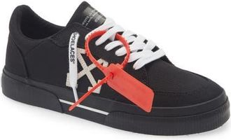 Off-white Vulcanized Low Sneaker in Black - White at Nordstrom, Size 10Us