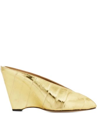 Ferragamo 90mm wedge mules - Gold