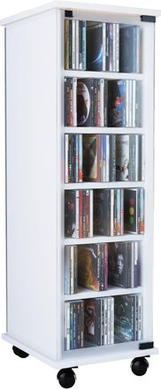 ebuy24 Ebuy24 - Vcm Cd Shelf Wood Gabinete De Cd Con Puertas De Vidrio De Seguridad Esg Para 204 Cd O 72 Dvds Dimensiones: Al. 98 X An. 31 X T. 35 Cm Estante