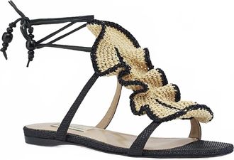 Arteana Womens Portofino Flat Sandal In Black
