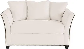 Ballard Designs Tate Upholstered Twin Sleeper with Antique Brass Nailheads - Ballard Designs