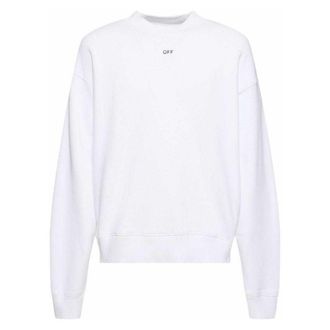 Off-white Unisex Postzegel Sweatshirt voor volwassenen (Wit)