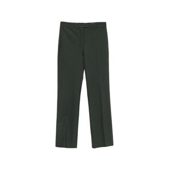Max Mara Pantalone Umanita - Dames - Broeken - Groen - Maat: XS Katoen