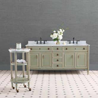 Frontgate Etienne 72 Double Bath Vanity Set with Bath Valet in French Patina - Frontgate