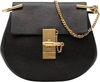 Chlo&eacute; Pre-owned Drew Shoulder Bag - Dames - Pre-owned - Zwart - Maat: ONE Size Leer