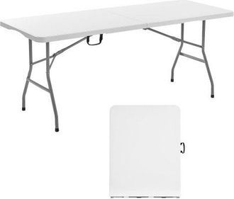 OEM Mesa Plegable De Buffet Port&aacute;til Multiusos De 180 Cm, Rectangular, De Pl&aacute;stico, A 4-6 Personas Con Asa Integrada, Para Fiestas, Picnics Y Camping, Bla