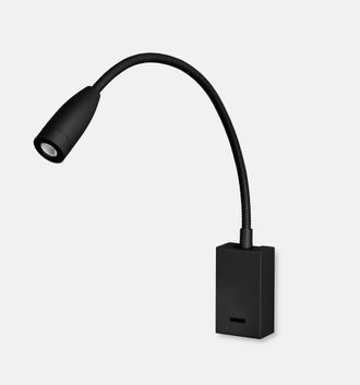 Netlighting Bed LED Wall Reading Light Black 160lm 3000K
