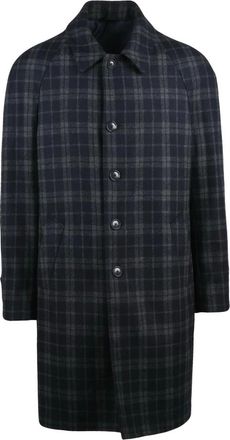 Luigi Bianchi Mantova Jassen, Heren, Blauw, S, Wol, Cappotto