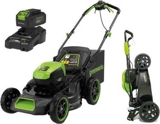 Made in Italy Cortac&eacute;sped Autopropulsado De 48 V, 46 Cm, 3 En 1 Con Bater&iacute;a De 4 Ah - Hasta 500 M&sup2; - Greenworks