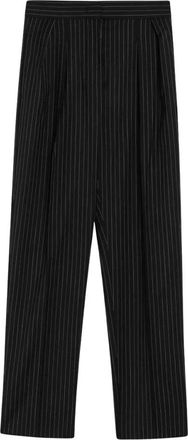 Max Mara Sesamo Broek - Dames - Straight fit broeken - Zwart - S - Wol - Broeken