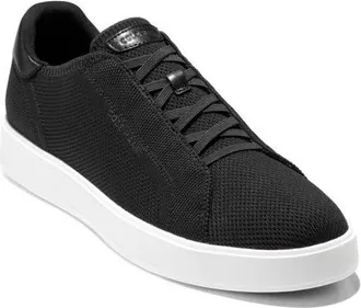 Cole Haan GrandPro Luxe Slip-On Stitchlite Knit Sneaker in Black/white at Nordstrom, Size 10